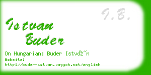 istvan buder business card